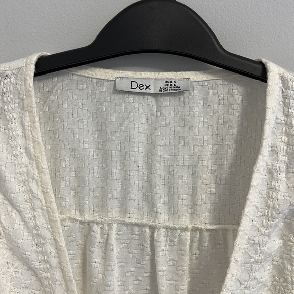 Dex Puff Sleeve Tie-Front Blouse NWOT - Picture 5 of 6